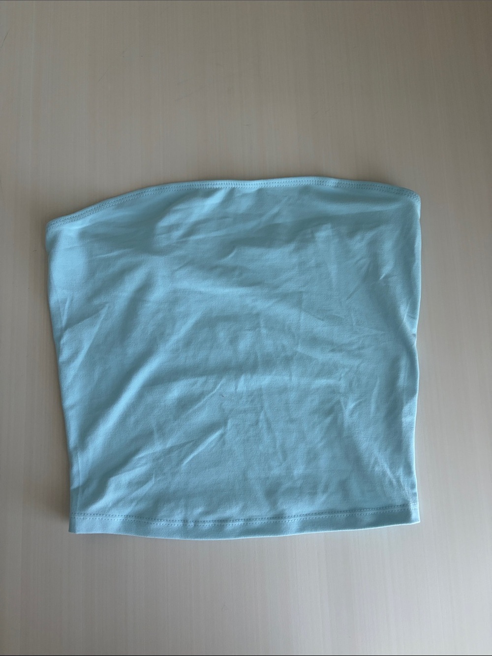 Light Blue Strapless Tube Top for Women